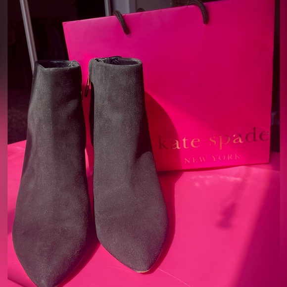 Kate Spade suede bootie with sparkle heel - Picture 3 of 9